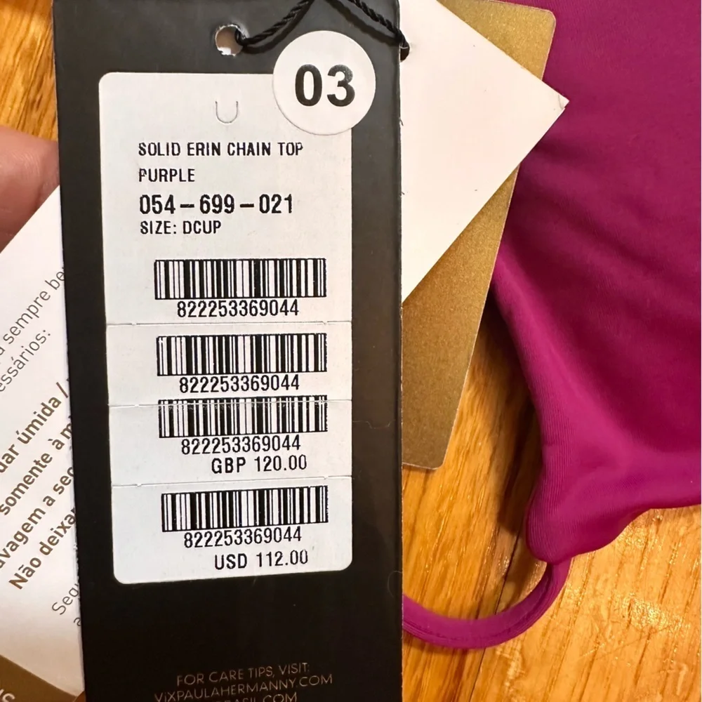 VIX swimwear Bikini Top Size D Cup (z) - Picture 9 of 13